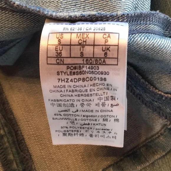 EUC Guess Moto Style Denim Jacket - Picture 5 of 5